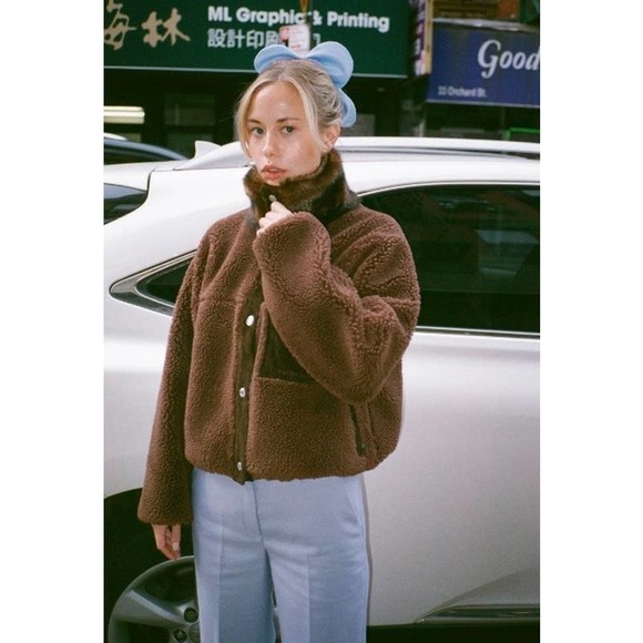 Sandy Liang Jackets & Blazers - Sandy Liang Dough Fleece in Chestnut